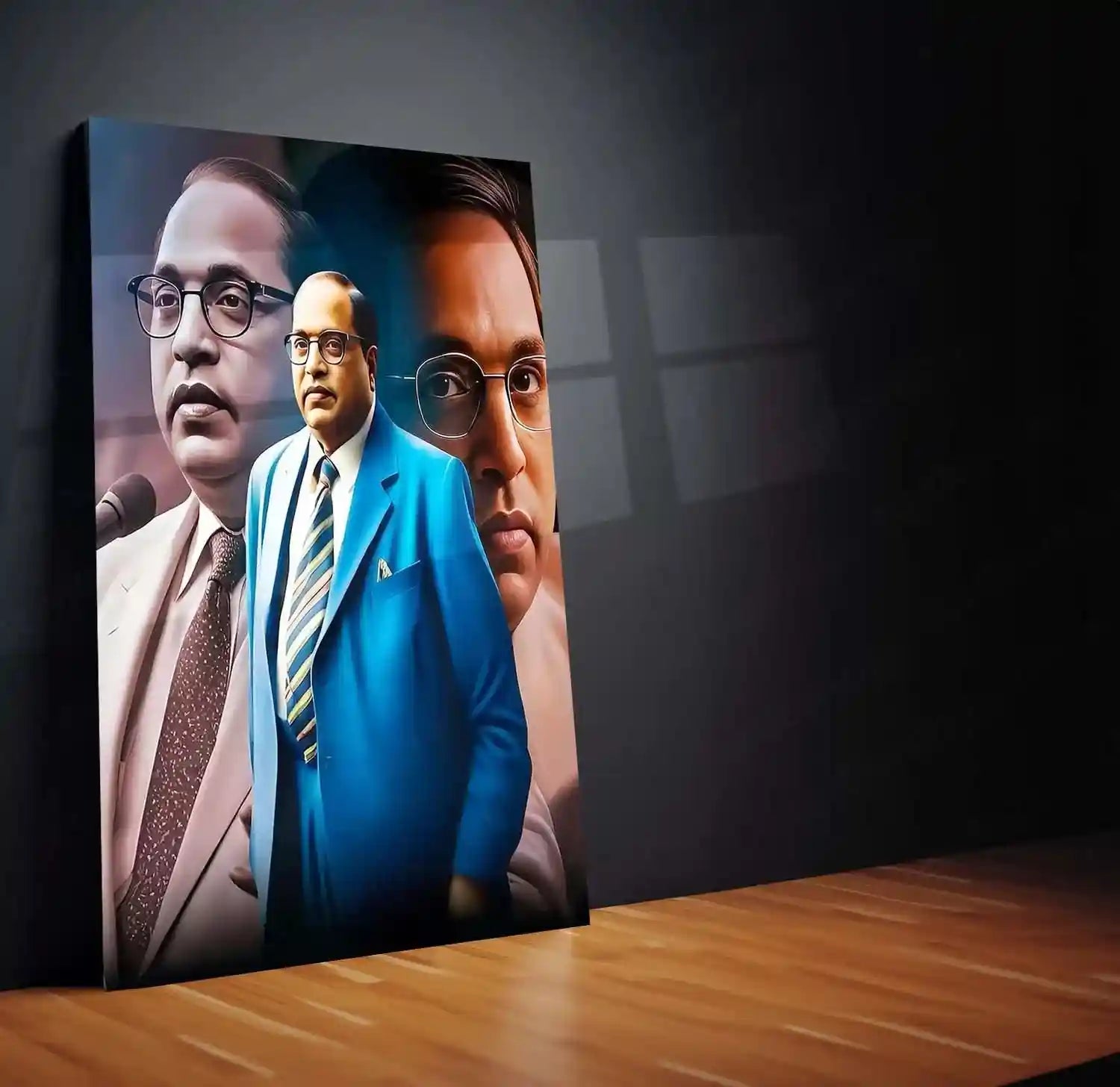 Dr. Babasaheb Ambedkar Metal Poster | Inspirational Wall Art | Social Reformer Tribute Frame - TURTLEWINGS