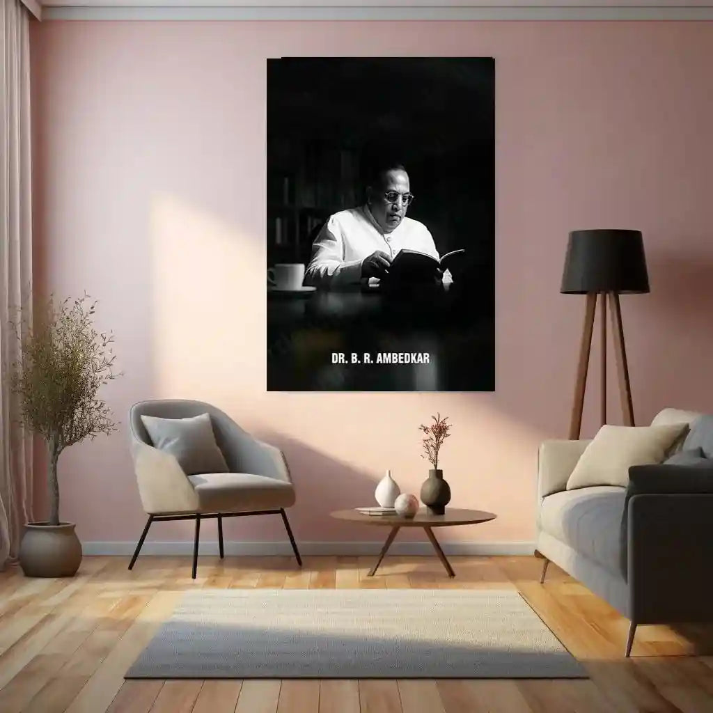Dr. Babasaheb Ambedkar Metal Poster | Inspirational Wall Art | Social Reformer Tribute Frame - TURTLEWINGS
