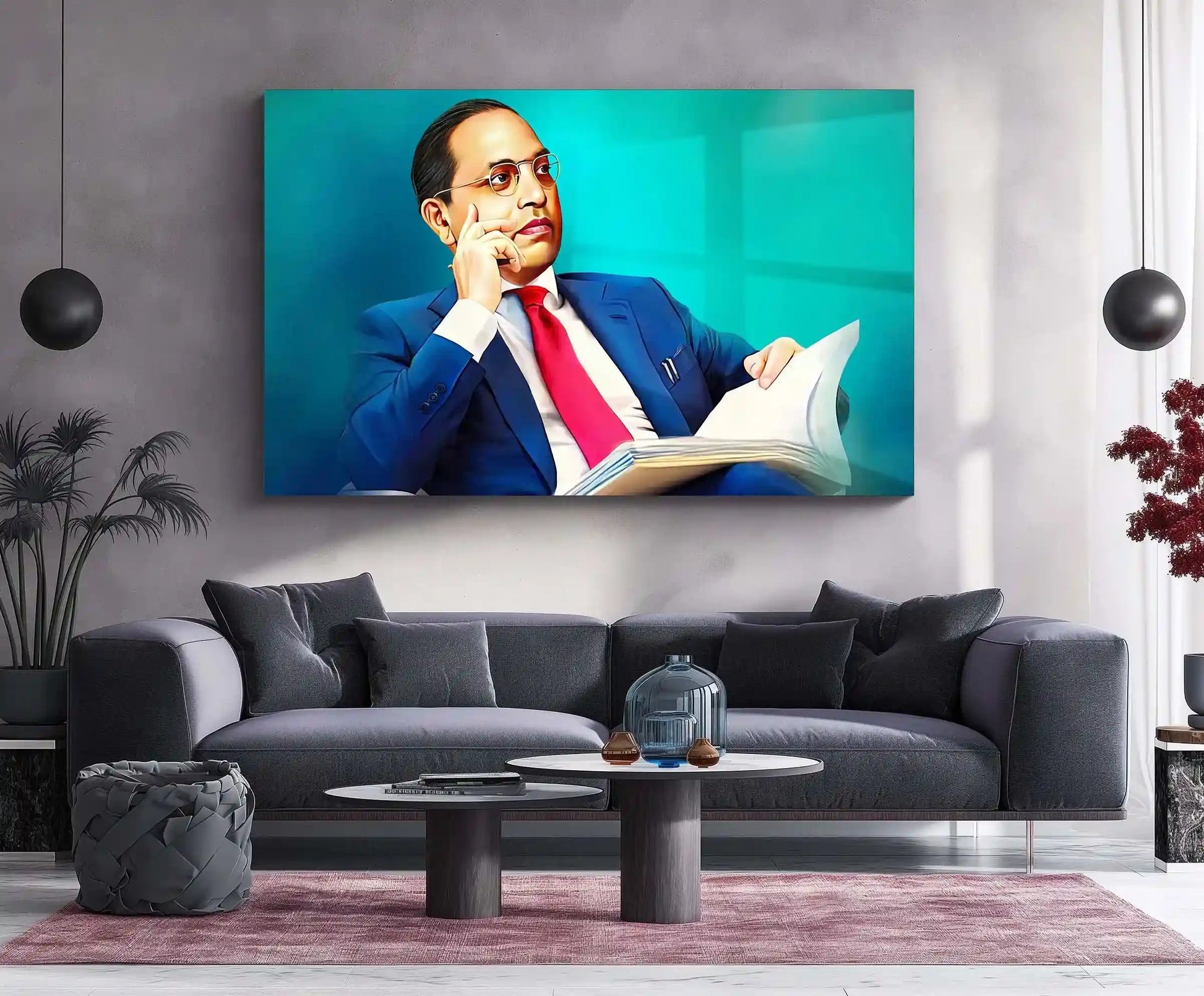 Dr. Babasaheb Ambedkar Metal Poster | Inspirational Wall Art | Social Reformer Tribute Frame 3 - TURTLEWINGS