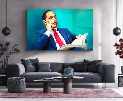 Dr. Babasaheb Ambedkar Metal Poster | Inspirational Wall Art | Social Reformer Tribute Frame 3 - TURTLEWINGS