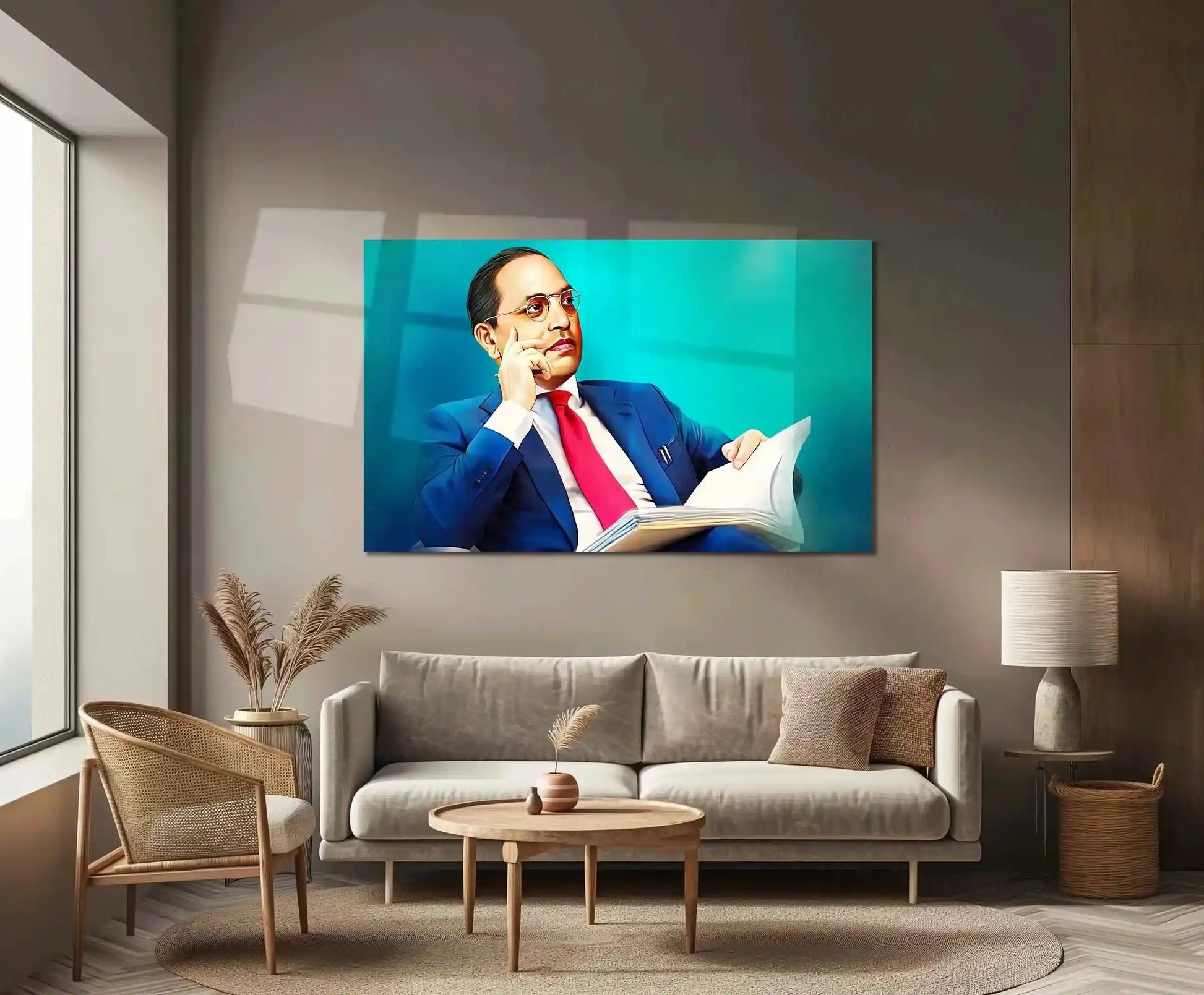 Dr. Babasaheb Ambedkar Metal Poster | Inspirational Wall Art | Social Reformer Tribute Frame 3 - TURTLEWINGS