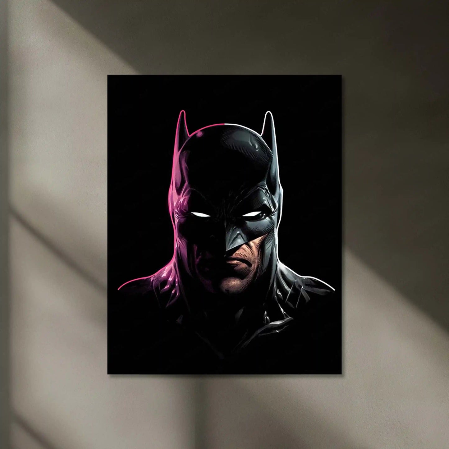 Batman Neon LED Frame | Dark Knight Superhero Wall Art | Gotham Aesthetic Decor - TURTLEWINGS
