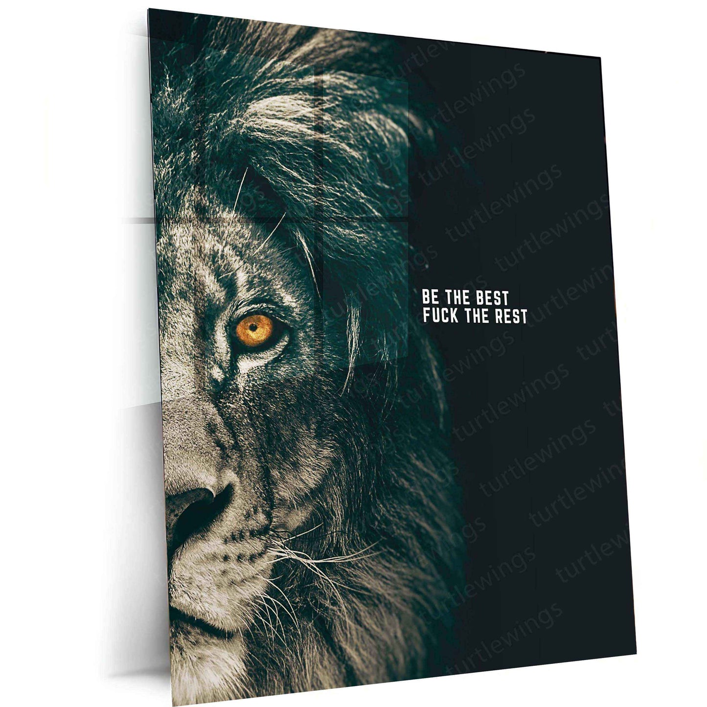 Be the Best, F* the Rest Metal Poster | Bold Motivation Wall Art | Hustle Mindset Decor** - TURTLEWINGS