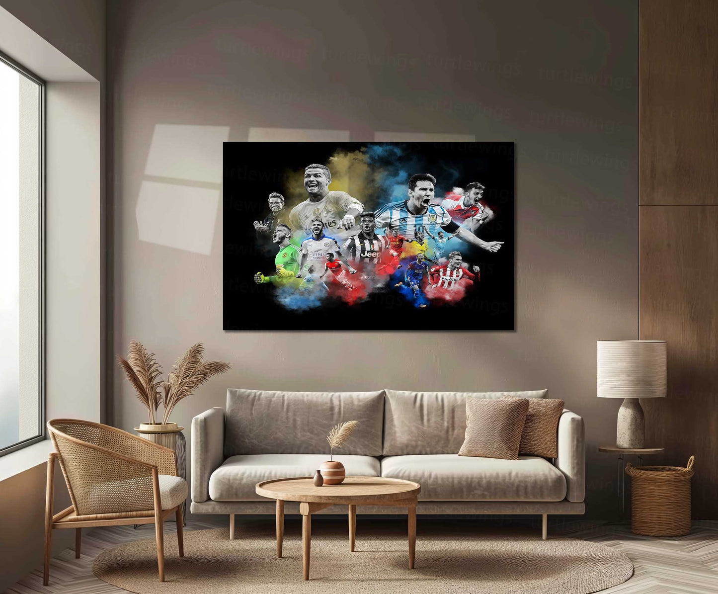 Beautiful Football – Metal Frame | Artistic Football Wall Poster | Stylish Game-Inspired Decor for Fans & Players - TURTLEWINGS