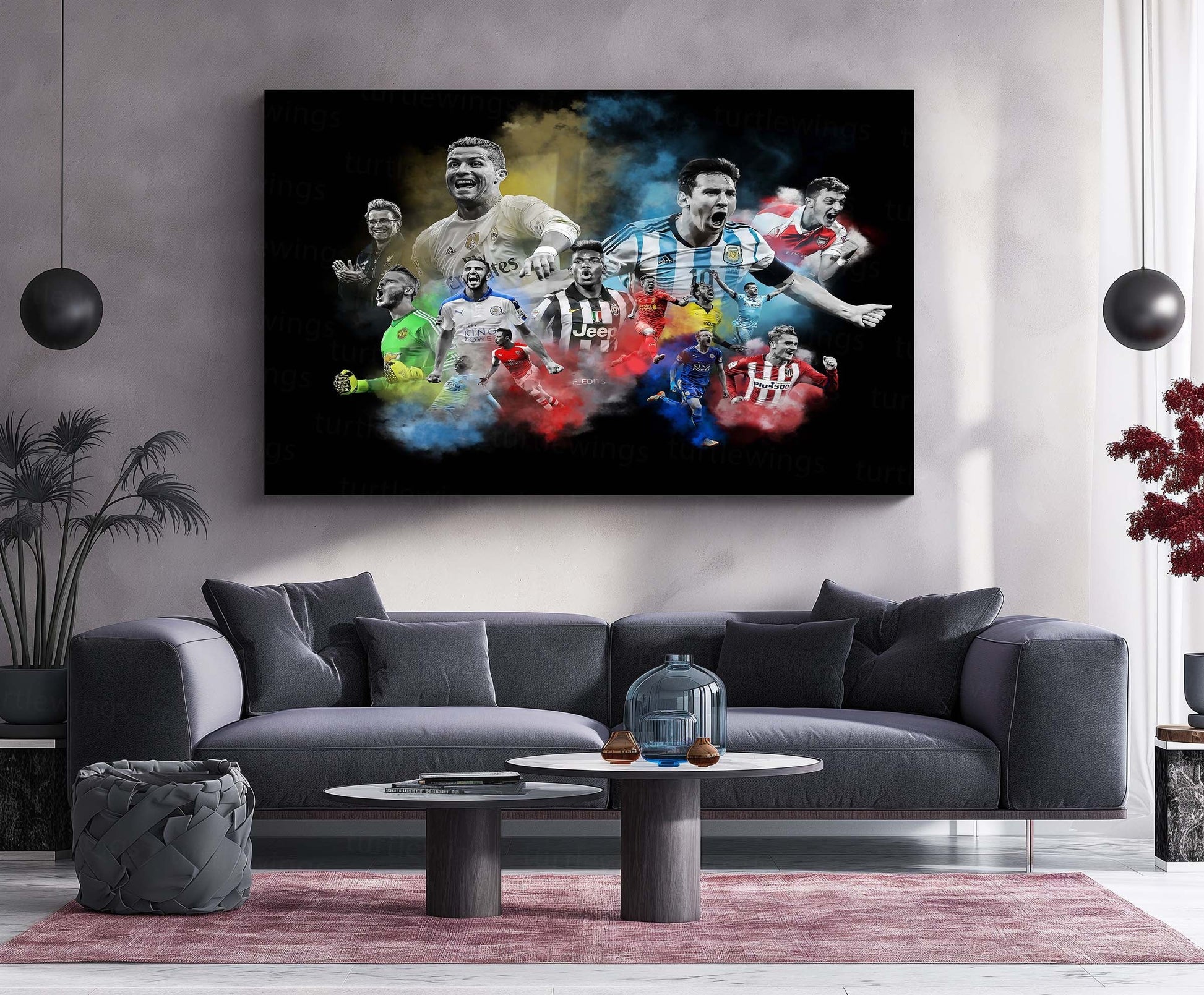 Beautiful Football – Metal Frame | Artistic Football Wall Poster | Stylish Game-Inspired Decor for Fans & Players - TURTLEWINGS