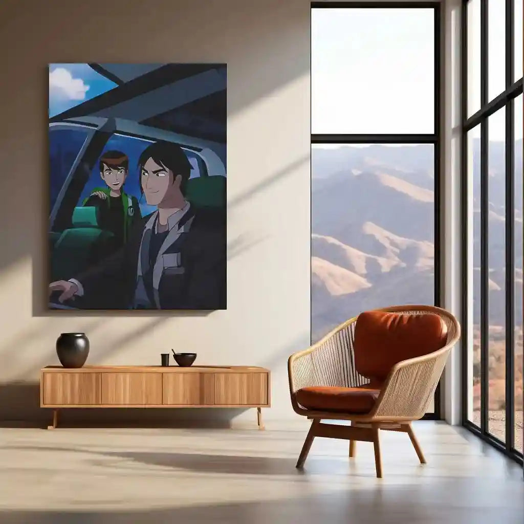Anime Metal Poster | Ben 10 Metal Poster | Alien Hero Wall Art for Kids & Fans - TURTLEWINGS