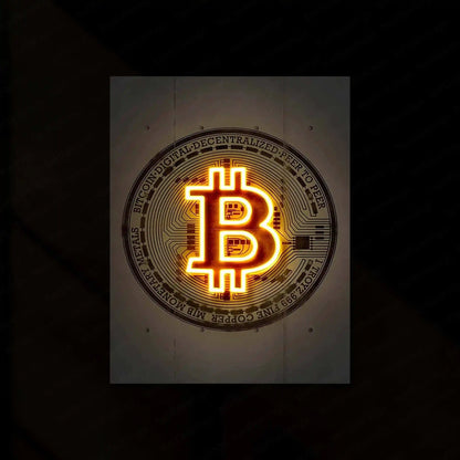 Bitcoin Neon LED Metal Frame - TURTLEWINGS