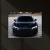 LED | 🖤 Black Audi R8 Neon LED Metal Poster | Luxury Sports Car Wall Art