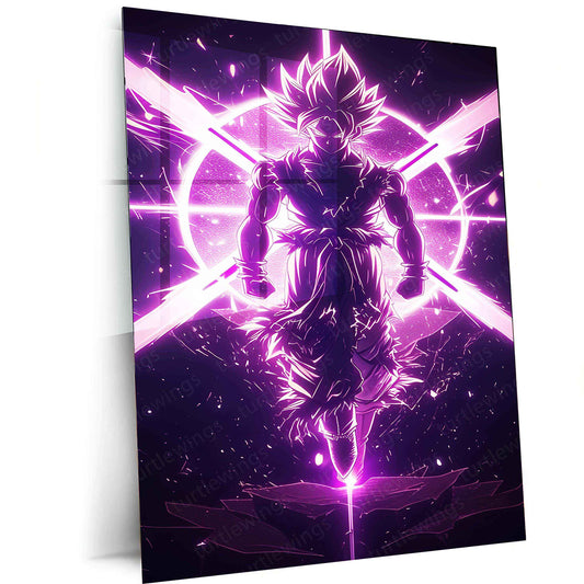 Black Goku Metal Poster – dbz Super Saiyan Art | Powerful Anime Decor - TURTLEWINGS
