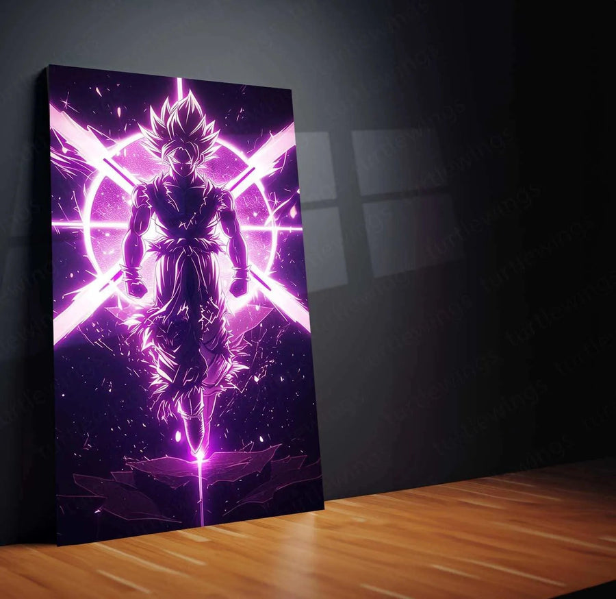 Black Goku Metal Poster – dbz Super Saiyan Art | Powerful Anime Decor - TURTLEWINGS 