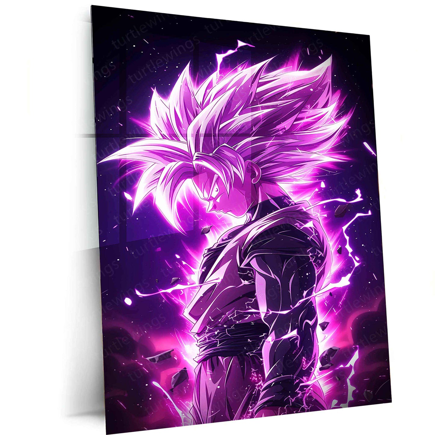 Black Goku Metal Poster – dbz Super Saiyan Art | Powerful Anime Decor 2 - TURTLEWINGS