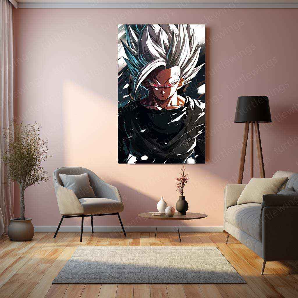 Black Goku Metal Poster – dbz Super Saiyan Art | Powerful Anime Decor 3 - TURTLEWINGS