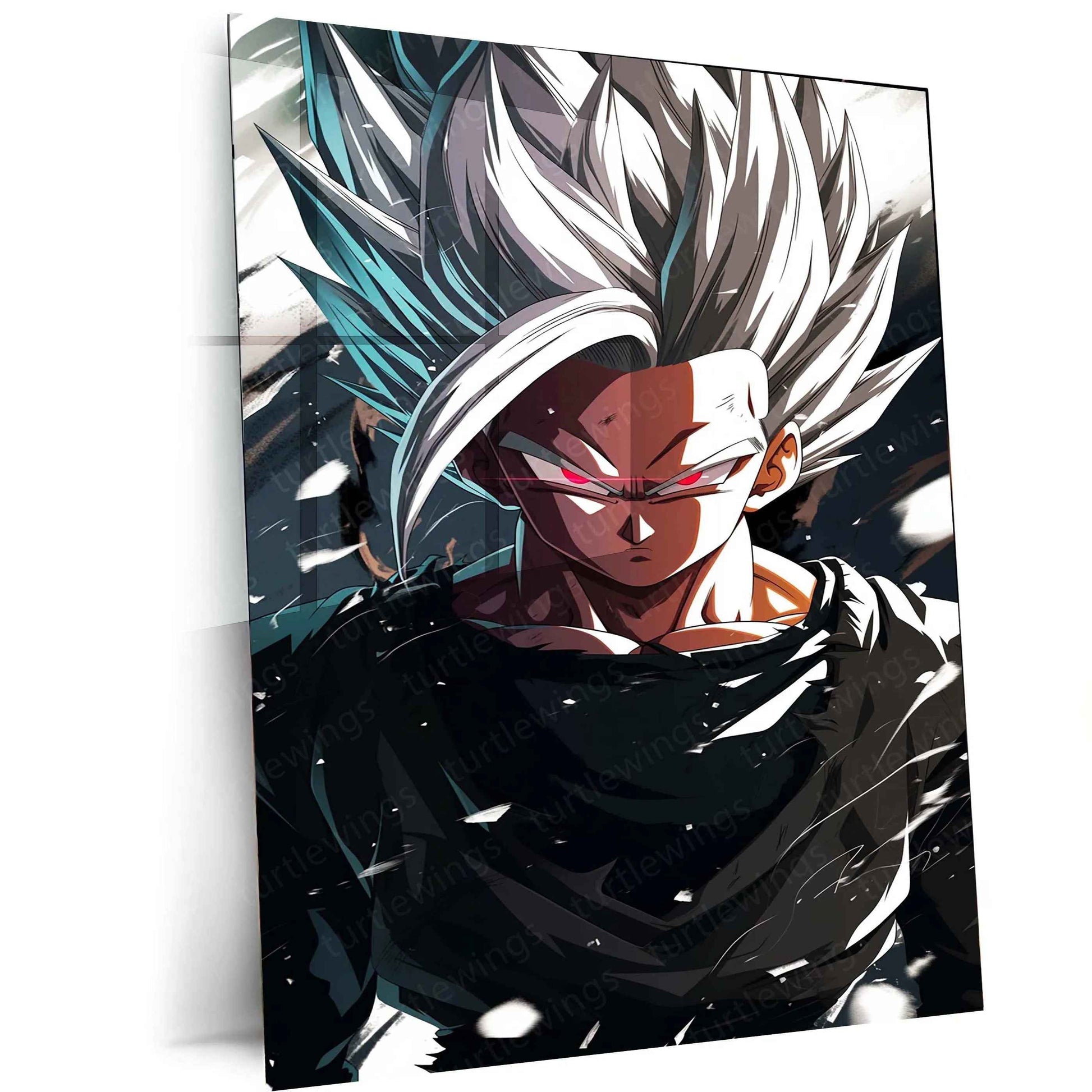 Black Goku Metal Poster – dbz Super Saiyan Art | Powerful Anime Decor 3 - TURTLEWINGS