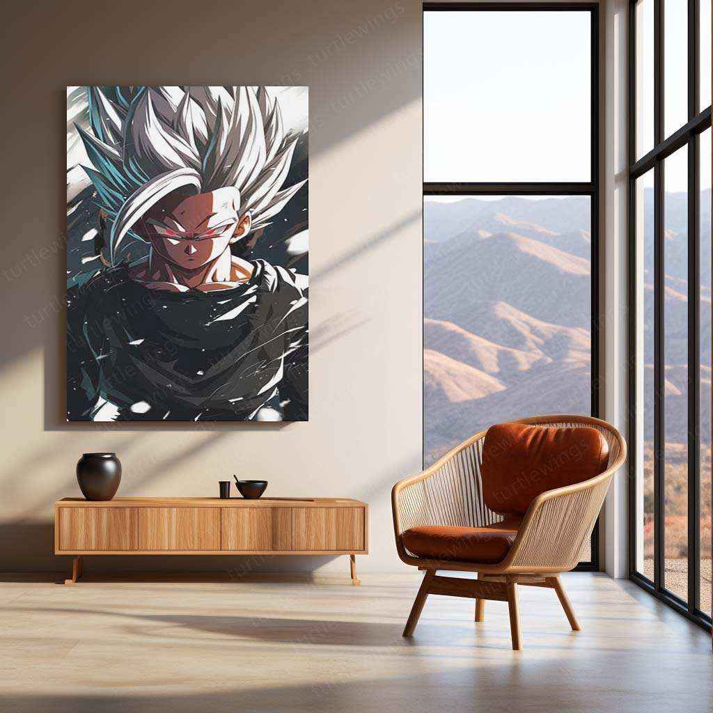 Black Goku Metal Poster – dbz Super Saiyan Art | Powerful Anime Decor 3 - TURTLEWINGS