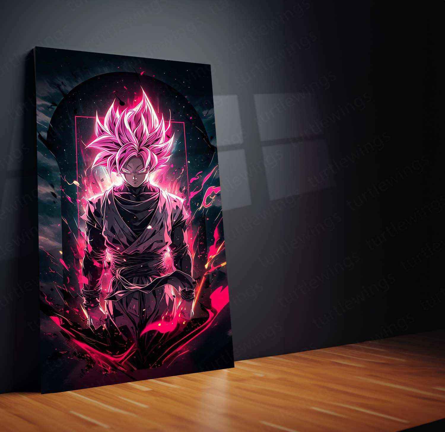 Black Goku Metal Poster – dbz Super Saiyan Art | Powerful Anime Decor 4 - TURTLEWINGS