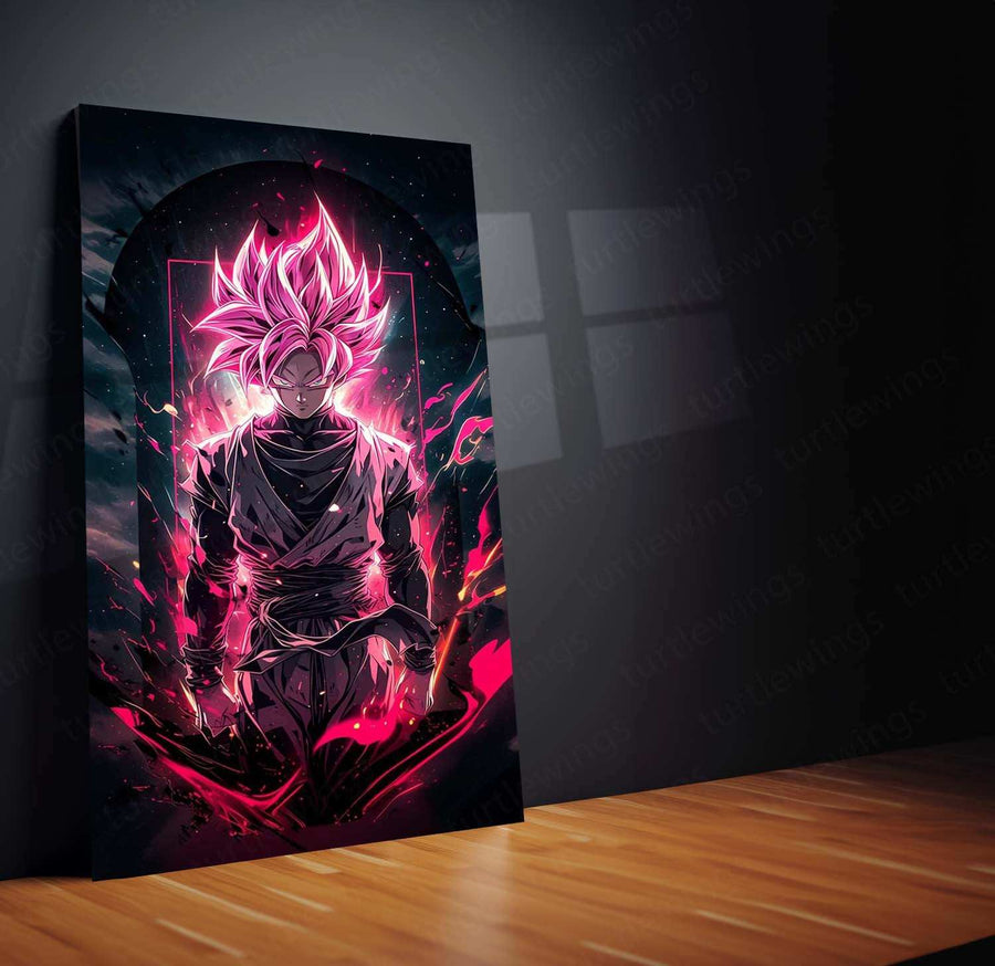 Black Goku Metal Poster – dbz Super Saiyan Art | Powerful Anime Decor 4 - TURTLEWINGS 