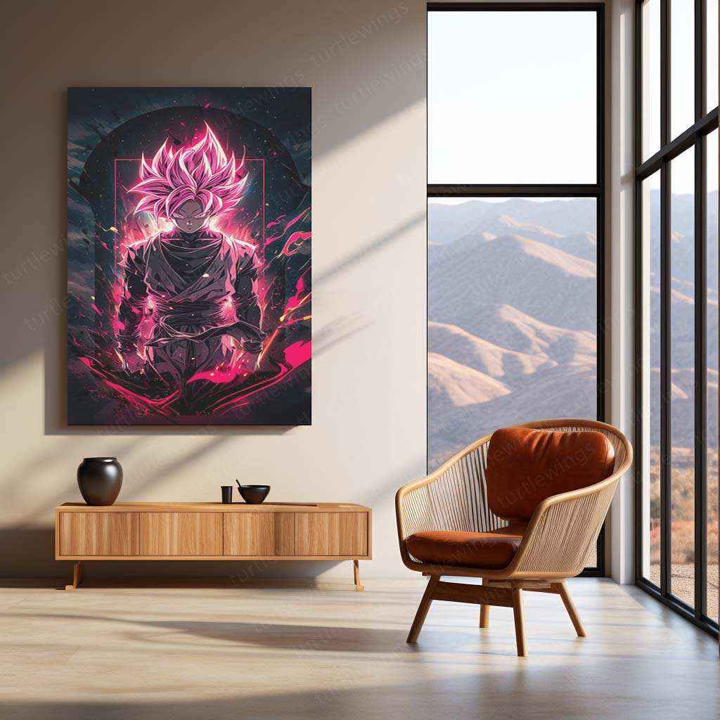 Black Goku Metal Poster – dbz Super Saiyan Art | Powerful Anime Decor 4 - TURTLEWINGS