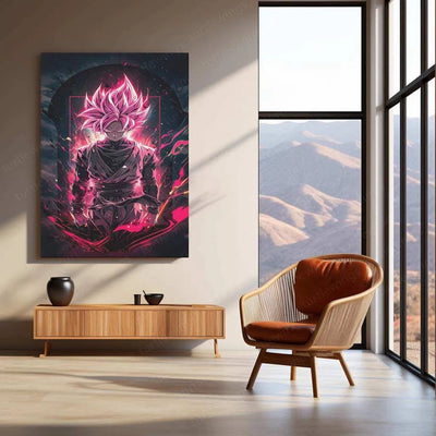 Black Goku Metal Poster – dbz Super Saiyan Art | Powerful Anime Decor 4 - TURTLEWINGS