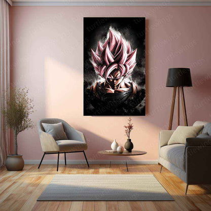 Black Goku Metal Poster – dbz Super Saiyan Art | Powerful Anime Decor 5 - TURTLEWINGS