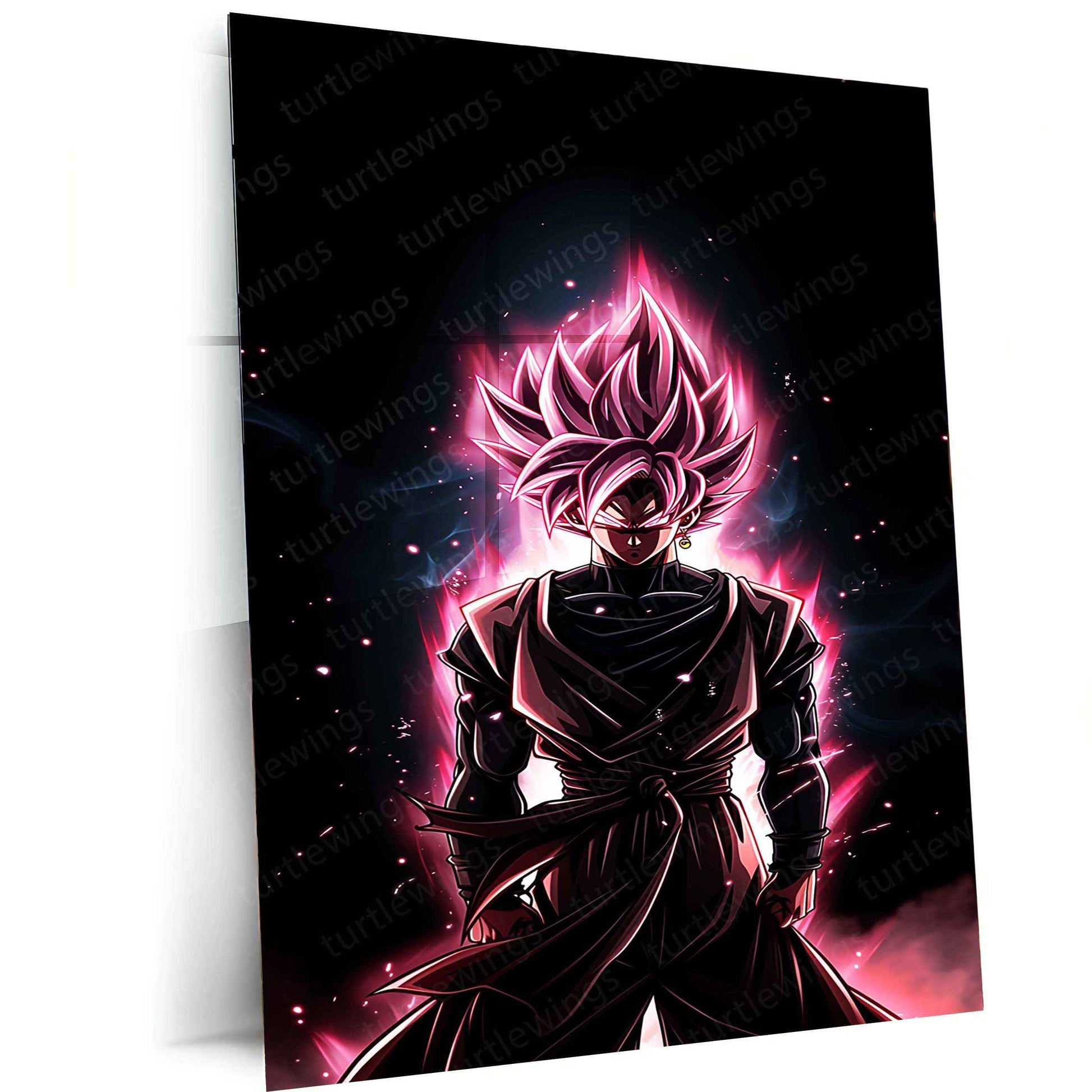 Black Goku Metal Poster – dbz Super Saiyan Art | Powerful Anime Decor 6 - TURTLEWINGS