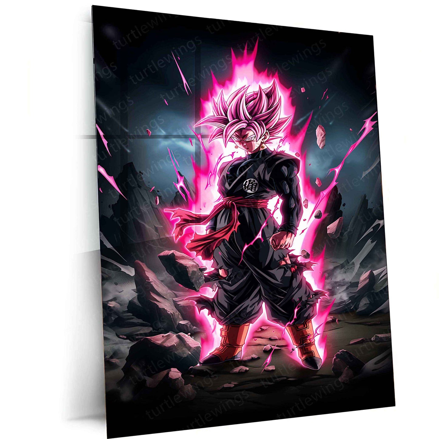 Black Goku Metal Poster – dbz Super Saiyan Art | Powerful Anime Decor 7 - TURTLEWINGS