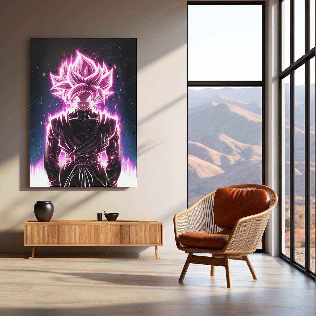 Black Goku Metal Poster – dbz Super Saiyan Art | Powerful Anime Decor 8 - TURTLEWINGS