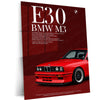 BMW E30 M3 Heritage Metal Poster | Classic Performance Car Wall Art | Premium BMW M Series
