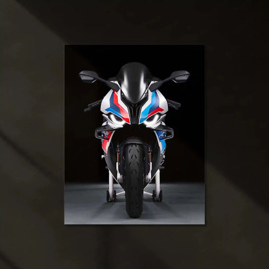 LED | 🏁 BMW M 1000 RR Black Superbike Neon LED Metal Poster | Racing Power Wall Art - TURTLEWINGS