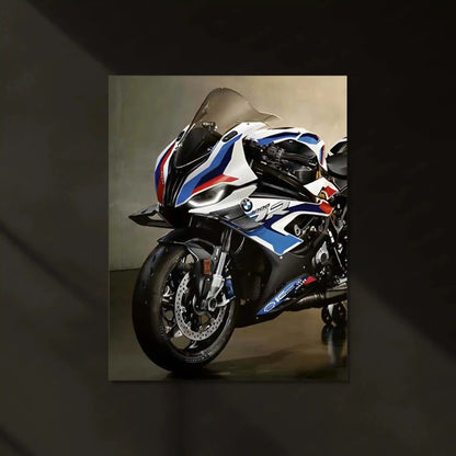 LED | 🏁 BMW M 1000 RR Black Superbike Neon LED Metal Poster | Racing Power Wall Art 01 - TURTLEWINGS