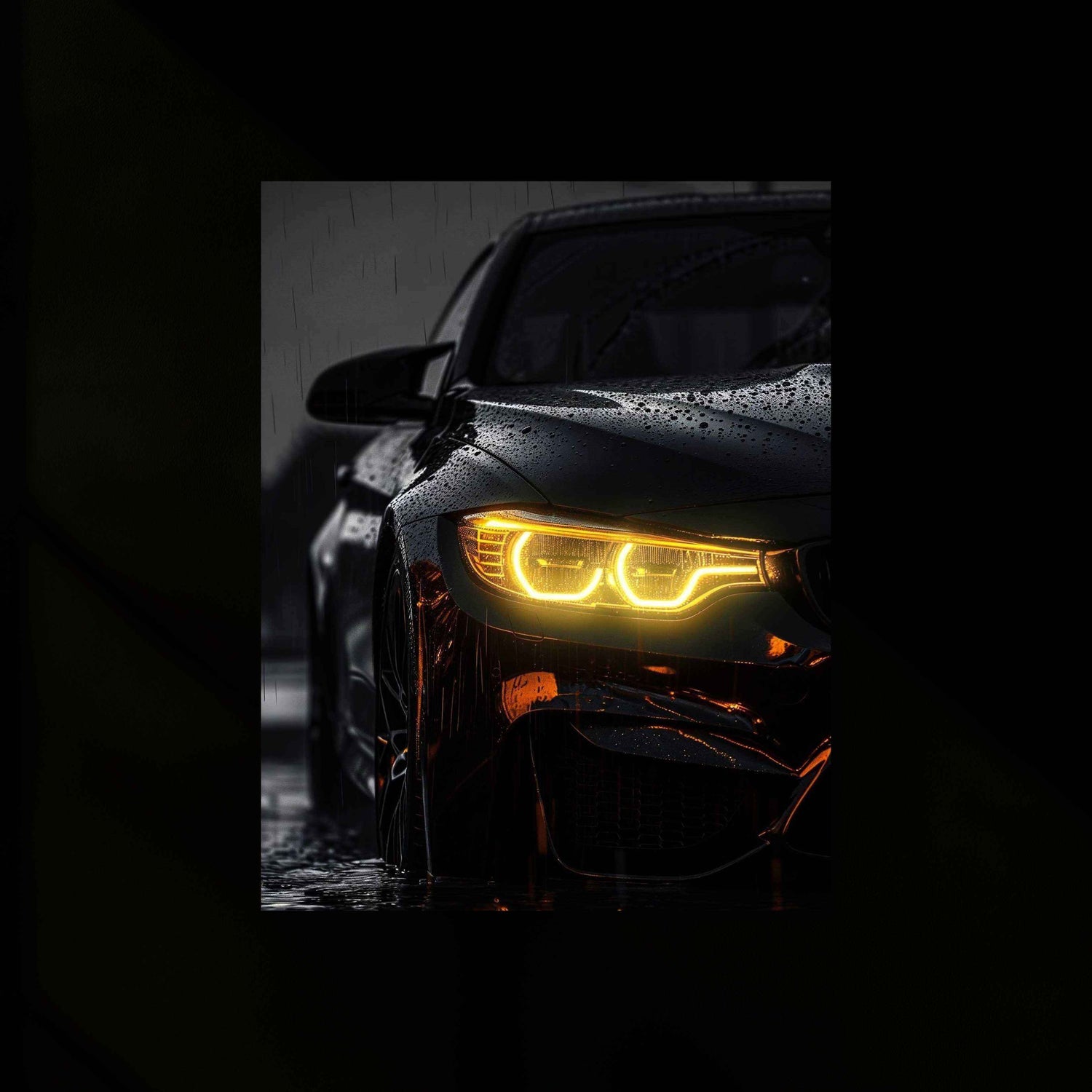 BMW M4 Neon LED Metal Frame â High-Performance Car Wall Art for Auto Enthusiasts - TURTLEWINGS