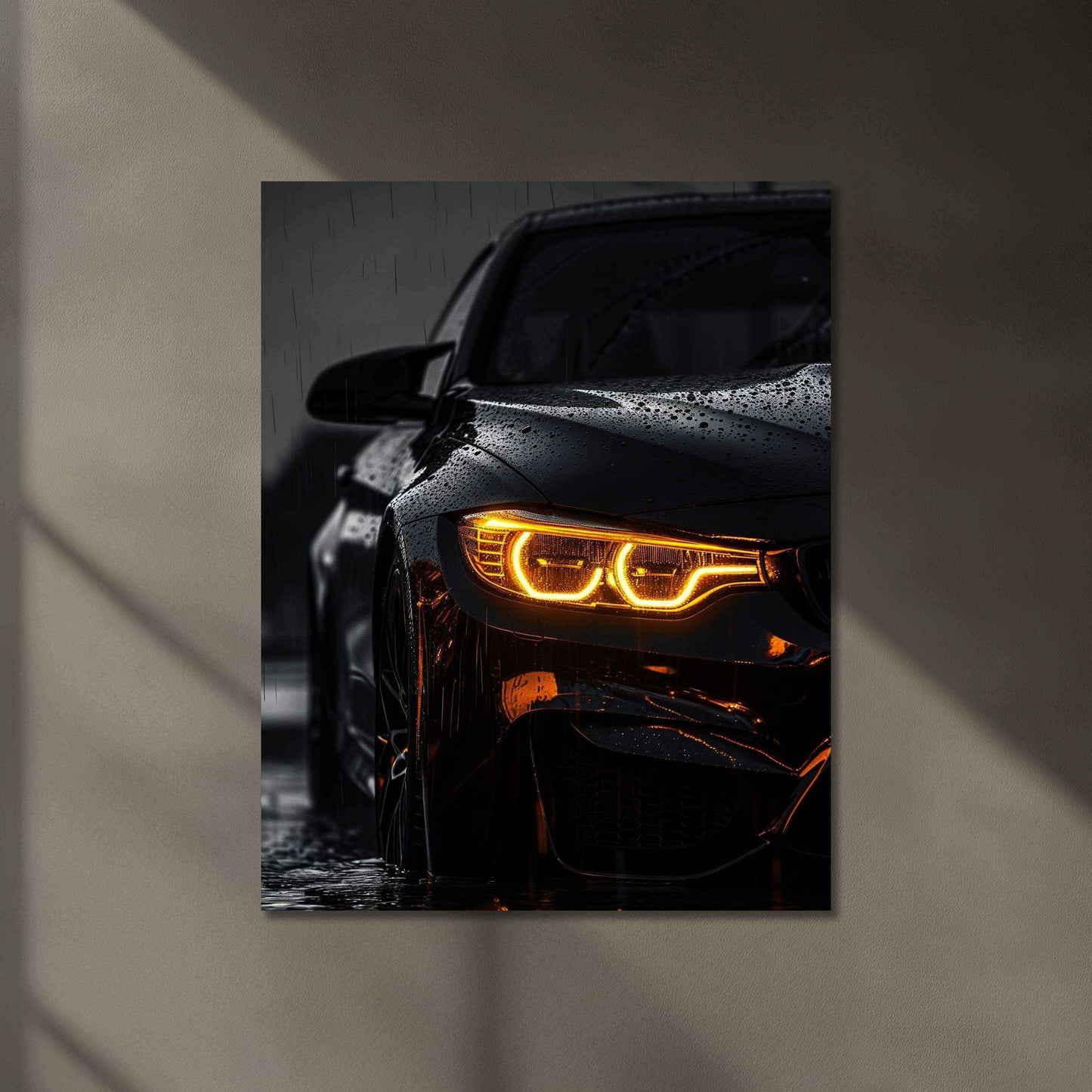BMW M4 Neon LED Metal Frame â High-Performance Car Wall Art for Auto Enthusiasts - TURTLEWINGS