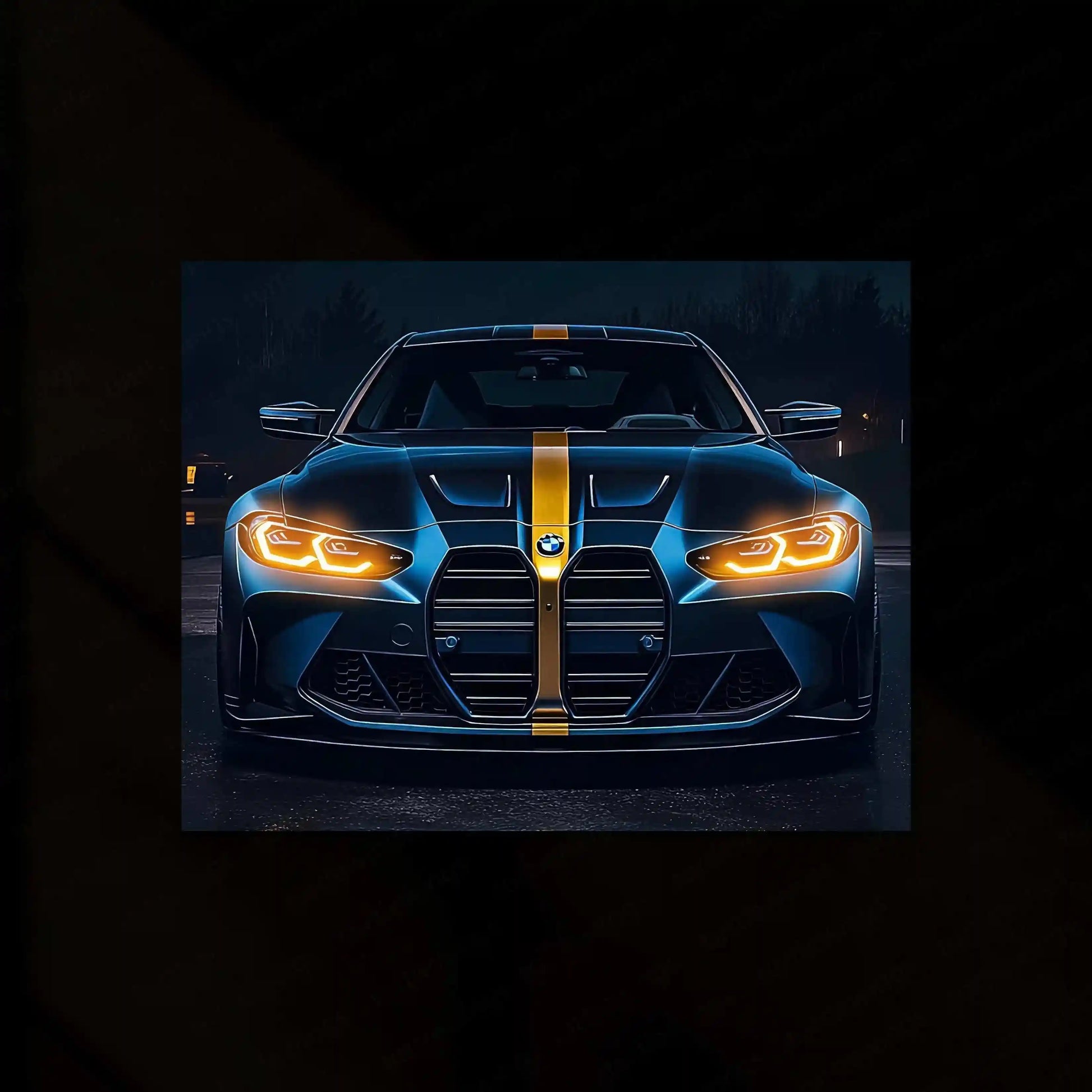BMW Racing Neon LED Metal Poster â Motorsport-Inspired Wall Art for Speed Enthusiasts - TURTLEWINGS