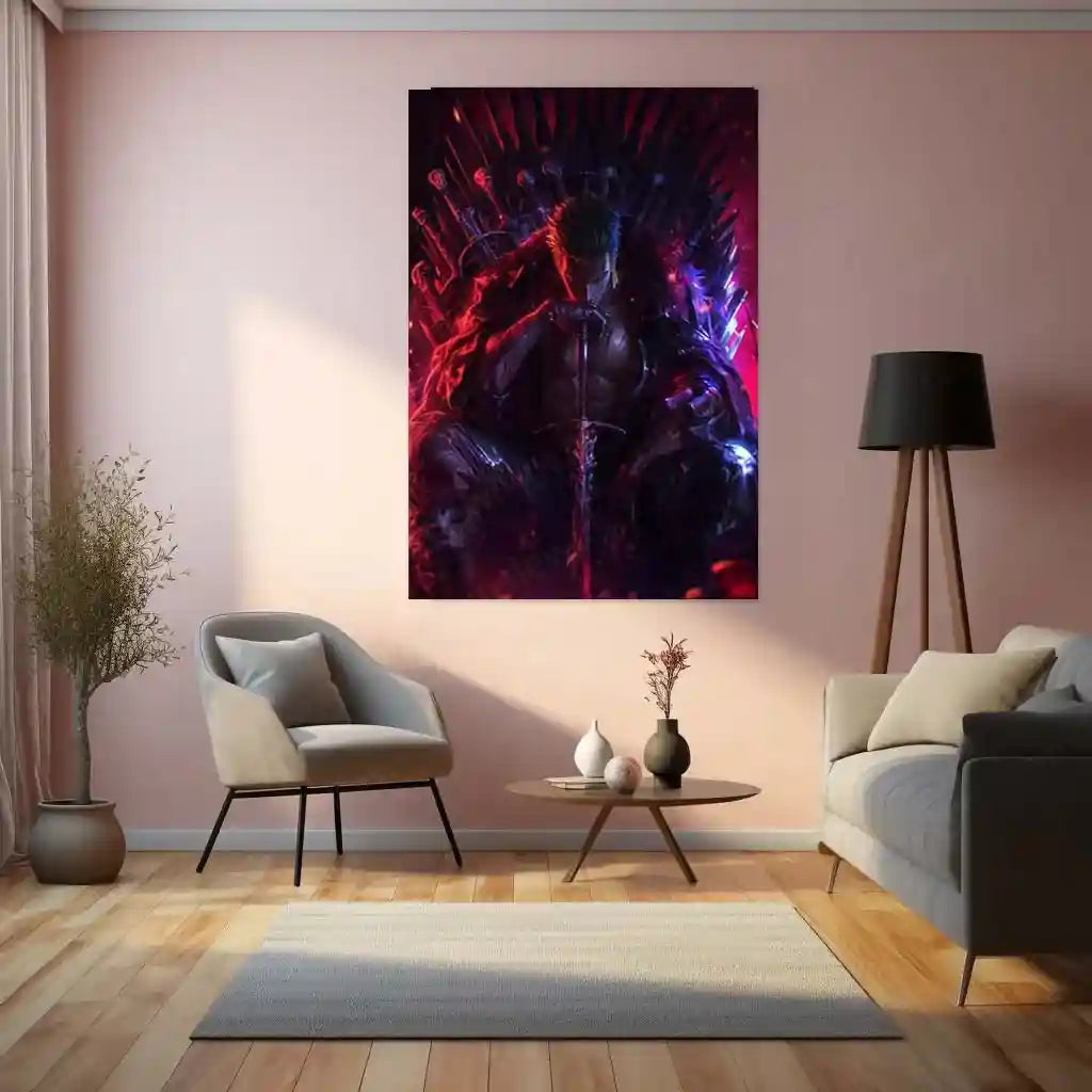 Anime Metal Poster | Berserk Metal Poster | Guts Dark Fantasy Anime Wall Art | Epic Manga Decor - TURTLEWINGS