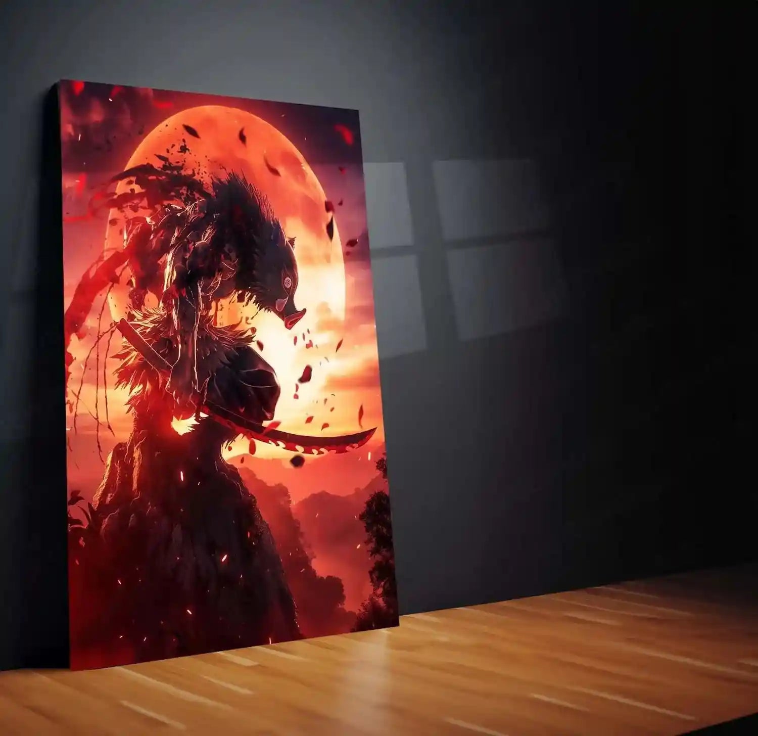 Anime Metal Poster | Inosuke Hashibira Metal Poster | Demon Slayer Wall Art | Beast Breathing Warrior Decor - TURTLEWINGS