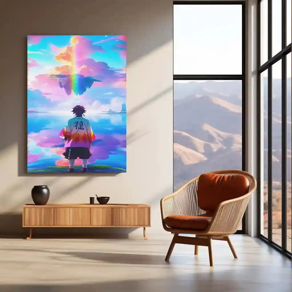 Anime Metal Poster | Tanjiro Kamado Metal Poster | Demon Slayer Wall Art | Water Breathing Aesthetic Decor - TURTLEWINGS