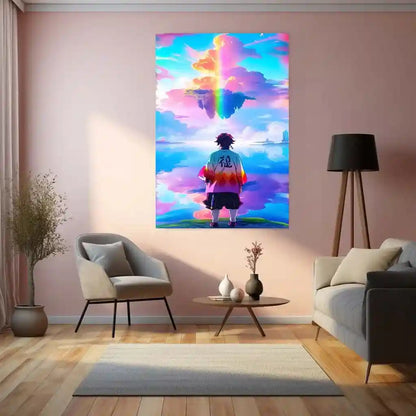 Anime Metal Poster | Tanjiro Kamado Metal Poster | Demon Slayer Wall Art | Water Breathing Aesthetic Decor - TURTLEWINGS