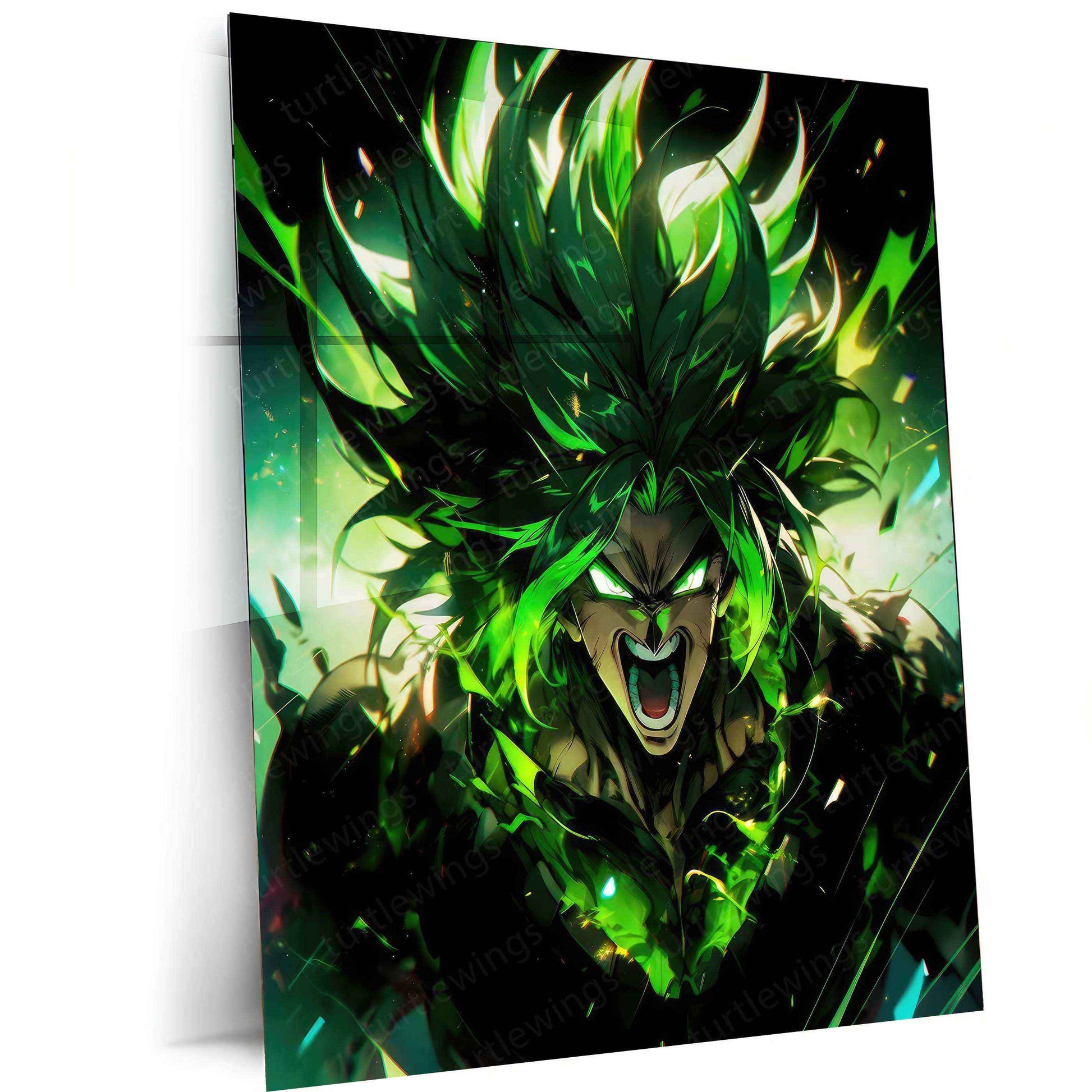 Dragon Ball Super: Broly Metal Poster | Goku vs. Broly Anime Wall Art | Saiyan Battle Print - TURTLEWINGS