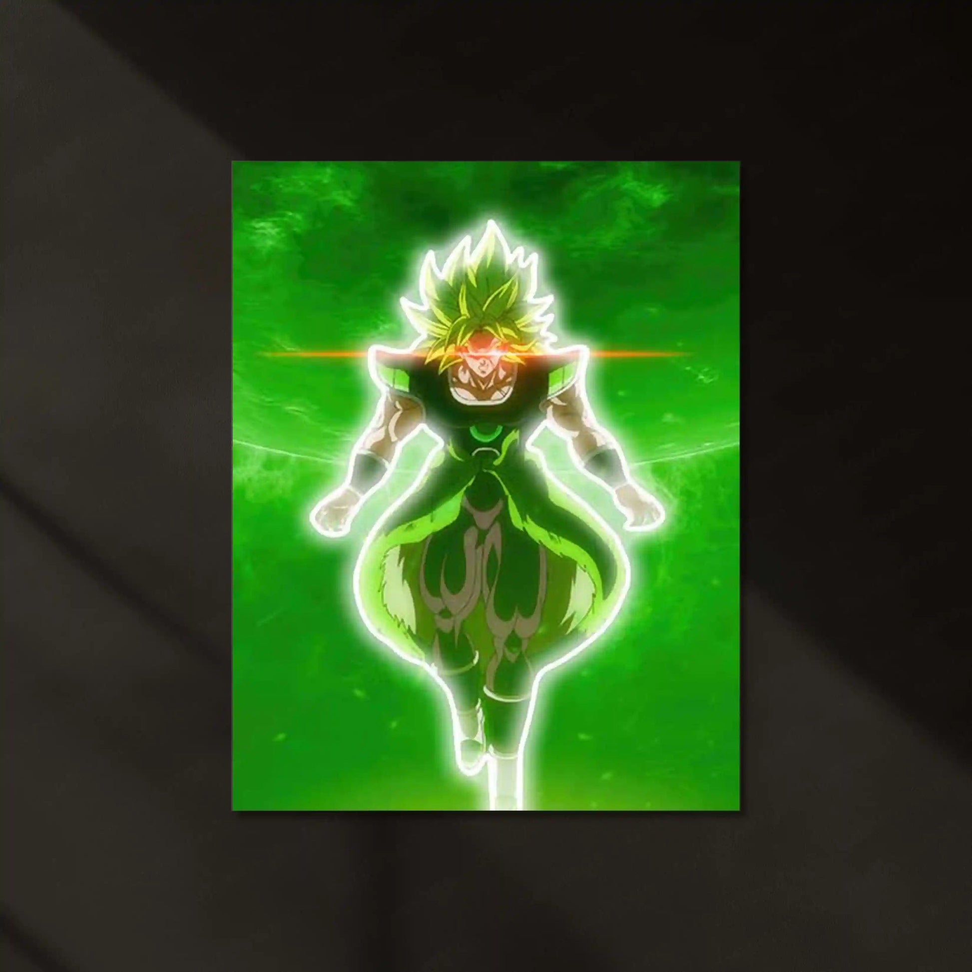 Broly Neon LED Frame | Legendary Super Saiyan Wall Art | Dragon Ball Power Decor - TURTLEWINGS