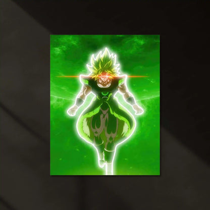 Broly Neon LED Frame | Legendary Super Saiyan Wall Art | Dragon Ball Power Decor - TURTLEWINGS