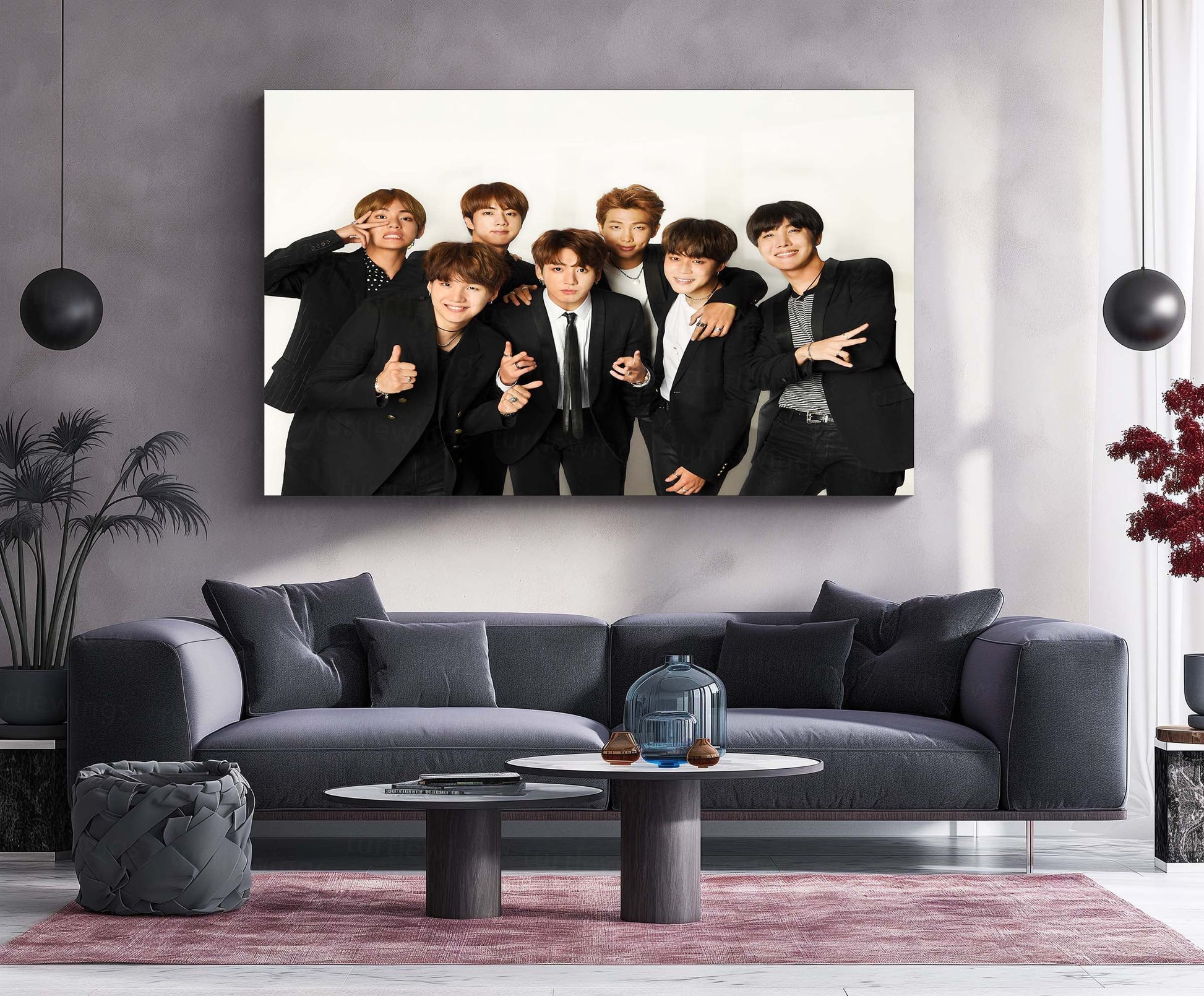 BTS-2 – Metal Frame | Iconic K-Pop Wall Art | Stylish Poster for BTS Army & Korean Pop Fans - TURTLEWINGS