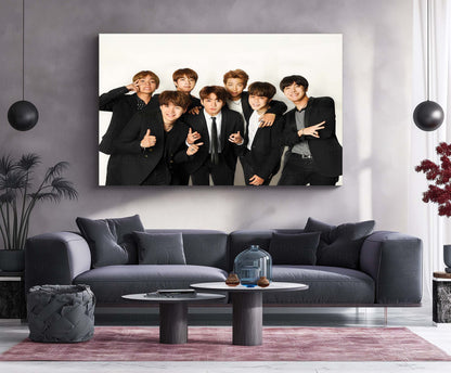 BTS-2 – Metal Frame | Iconic K-Pop Wall Art | Stylish Poster for BTS Army & Korean Pop Fans - TURTLEWINGS