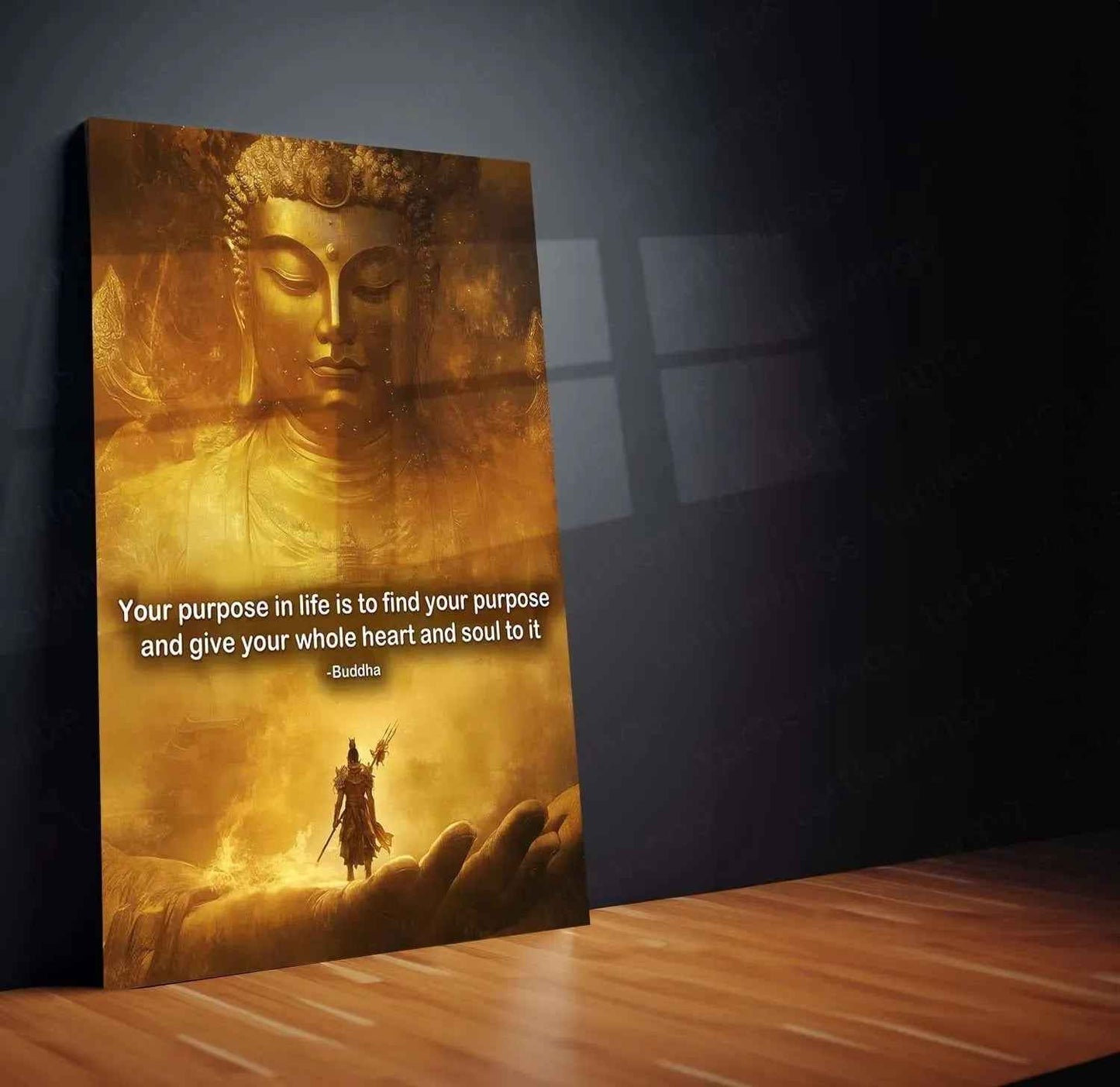 Gautam Buddha Metal Poster – Spiritual Wall Art - TURTLEWINGS