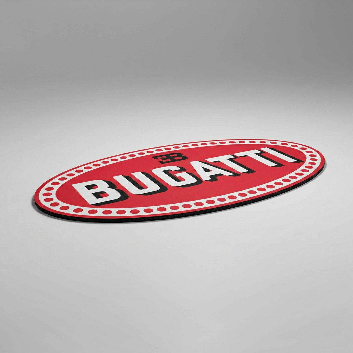 Bugatti Inspired Automotive Floor Mat (3 mm Thick) | Hypercar Logo Style Mat for Car Lovers, Garage Décor & Speed Enthusiasts