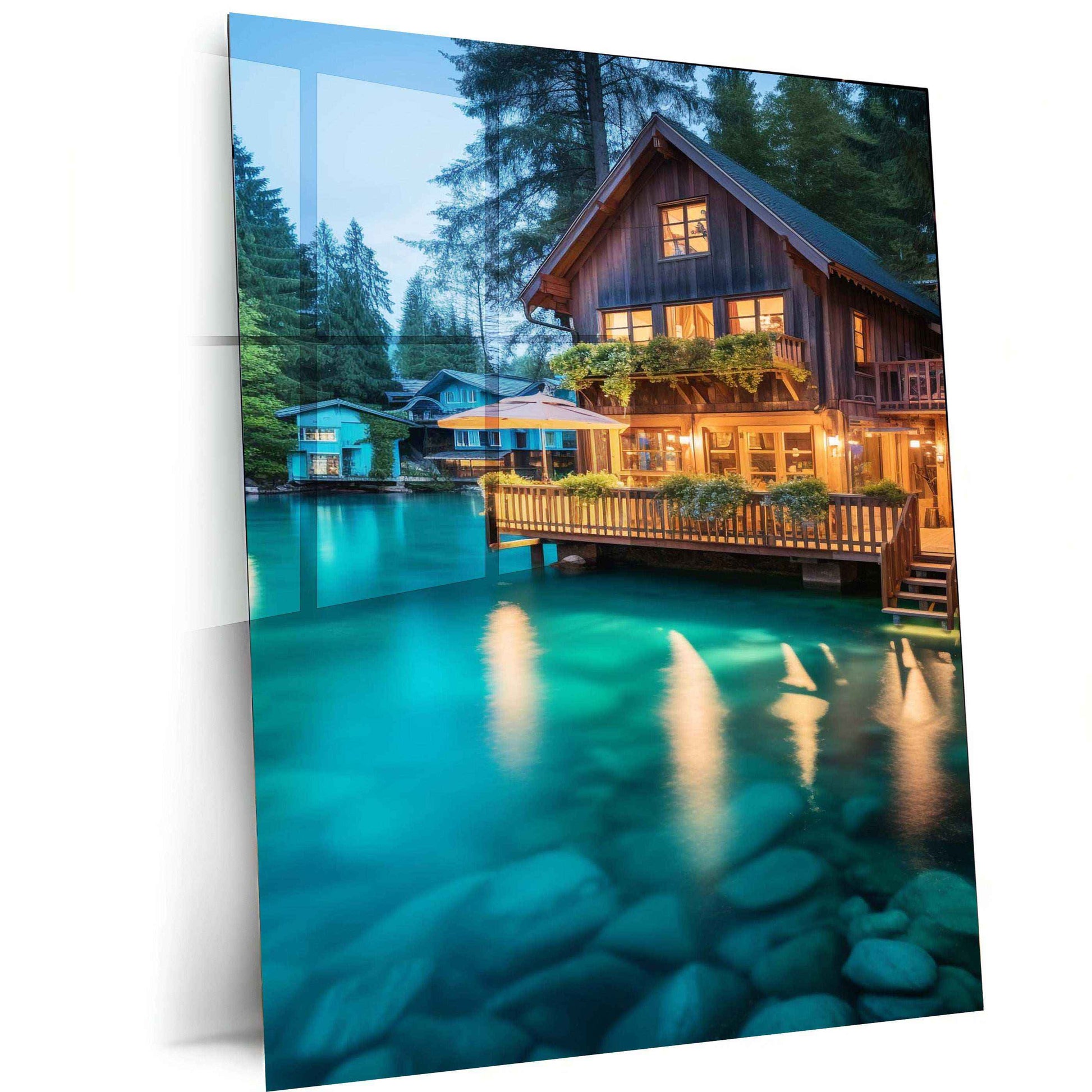 Abstract Art Natural Metal Poster | Modern Nature-Inspired Wall Decor | Minimalist Aesthetic Print - TURTLEWINGS