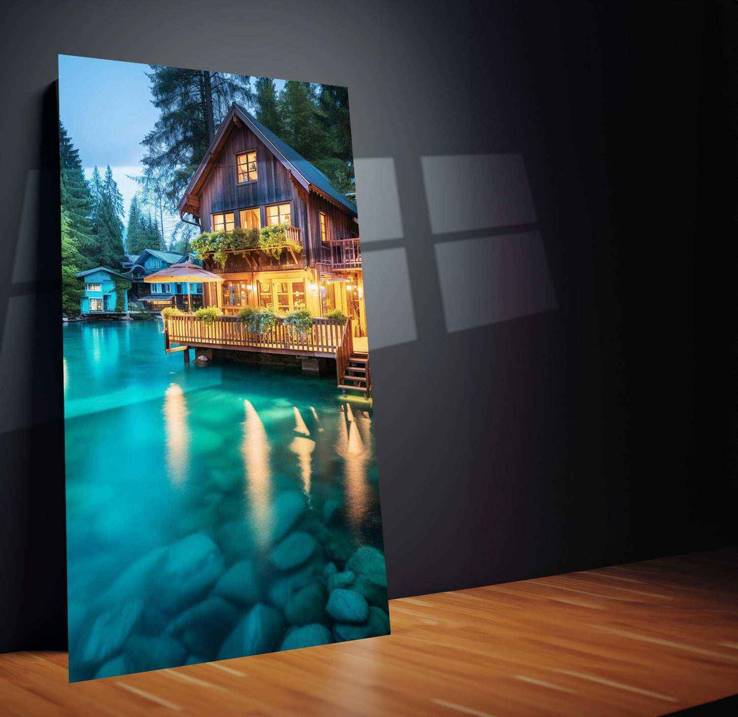 Abstract Art Natural Metal Poster | Modern Nature-Inspired Wall Decor | Minimalist Aesthetic Print - TURTLEWINGS