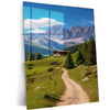 Cabin in a Mountain Valley Metal Poster | Scenic Nature Landscape Wall Art | Rustic Home Decor