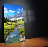 Abstract Nature White Mountain Night Photo Metal Print - TURTLEWINGS