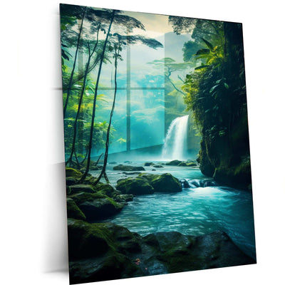 Ocean Nature Art Metal Poster | Serene Seascape Wall Decor | Tranquil Waves & Sunset Print - TURTLEWINGS