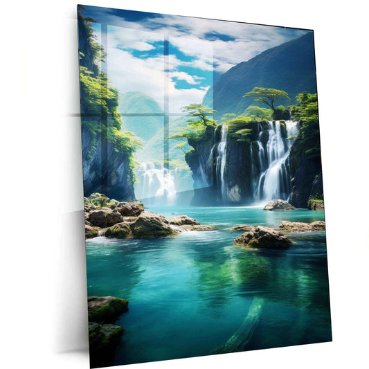Ocean Nature Art Metal Poster | Serene Seascape Wall Decor 2 - TURTLEWINGS