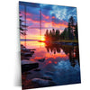 Ocean Nature Art Metal Poster | Serene Seascape Wall Decor | Tranquil Waves & Sunset Print 3